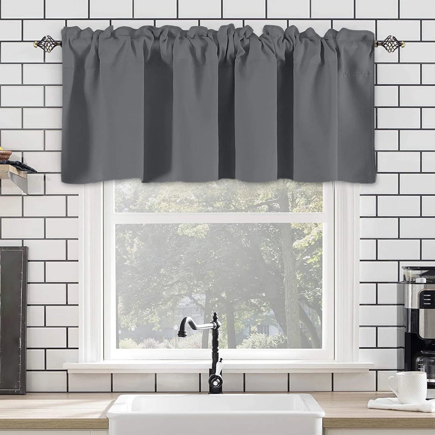 Blackout Curtains Kitchen Curtain,Short Curtains Half Window Curtains for Bedroom,Privacy Curtain Tiers for Windows, Energy Saving Curtain Tiers for Bathroom Shades,57°18inches per Panel