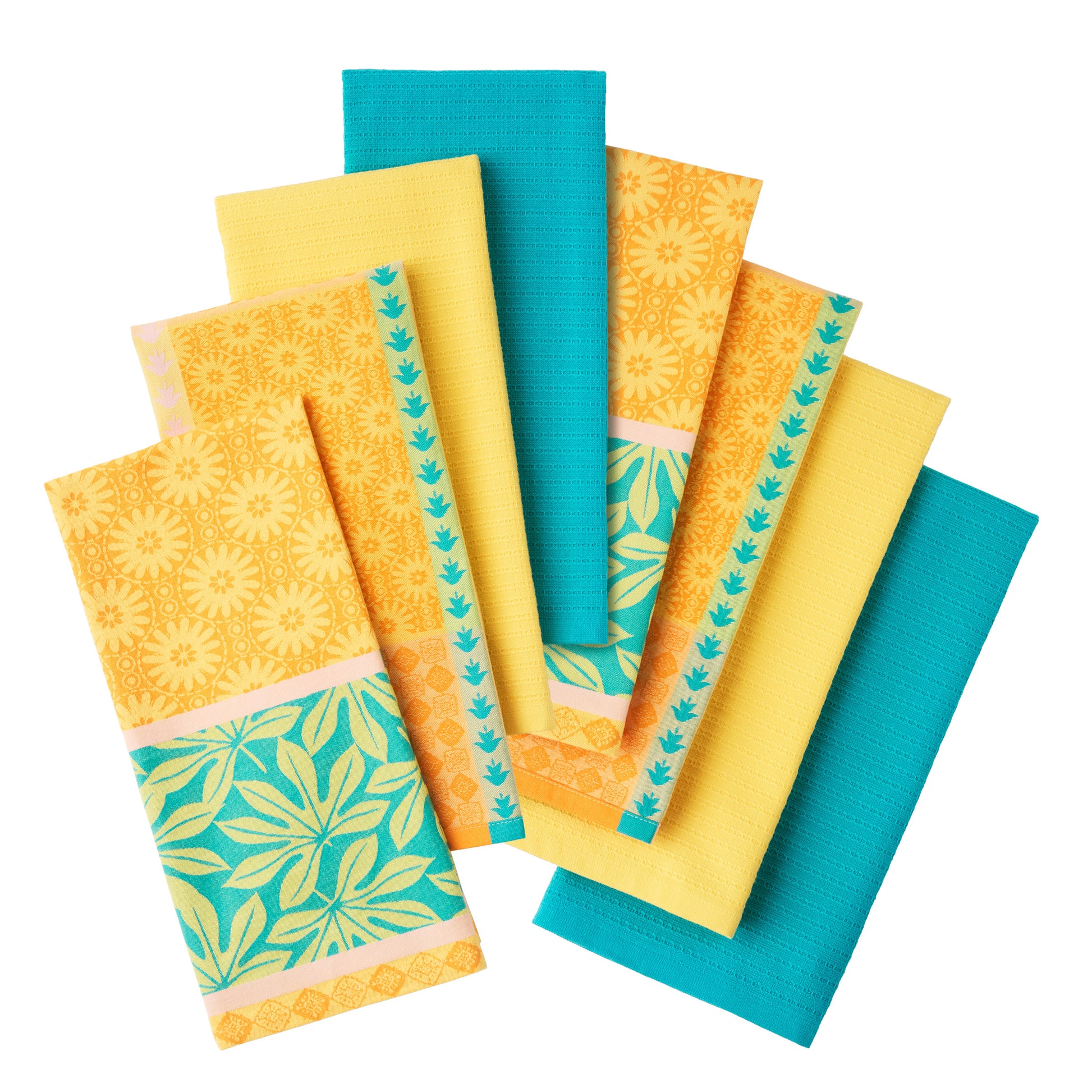 Jacquard Flatwoven Kitchen Towels, 8-pack
