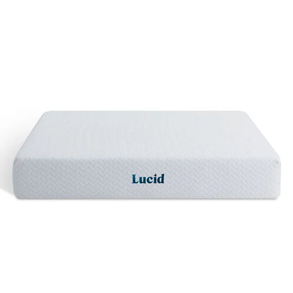 Lucid Refresh 10" Dual-Layered Gel Memory Foam Mattress, Firm, Queen