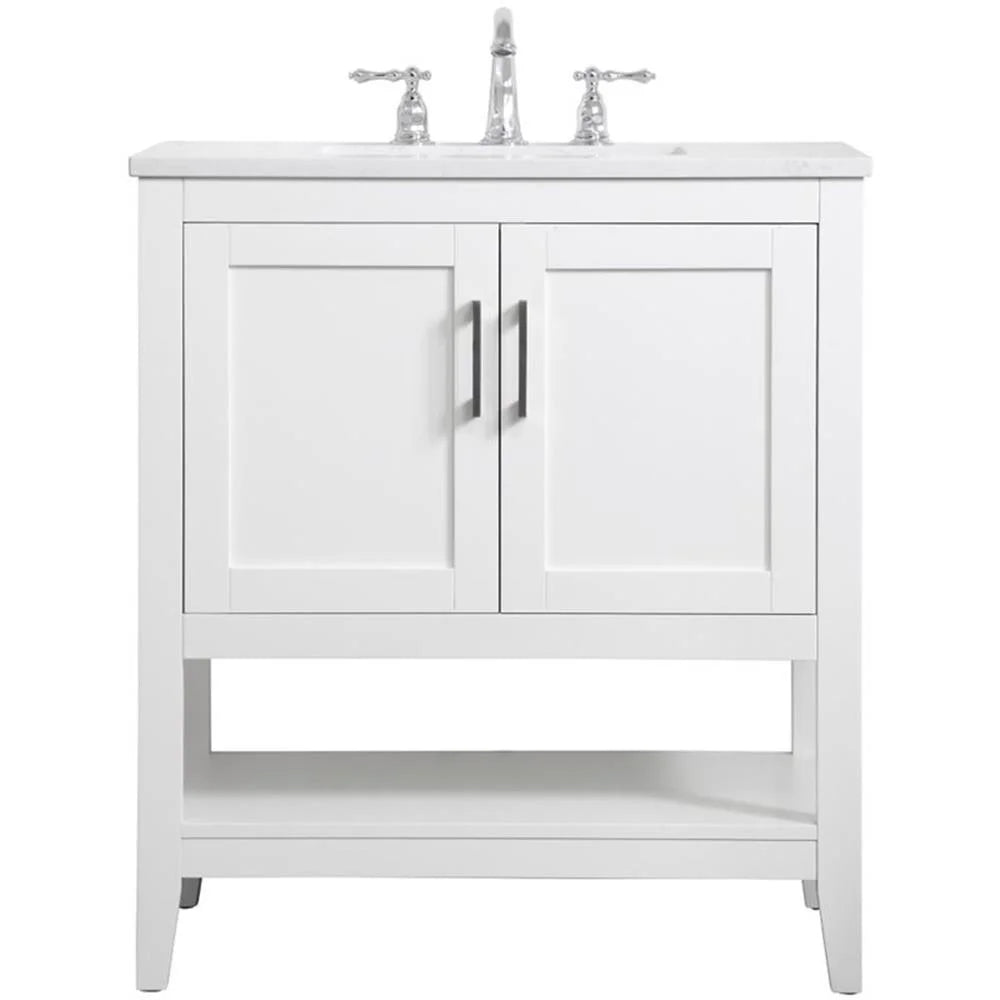 30 inch Single Bathroom Vanity in White
