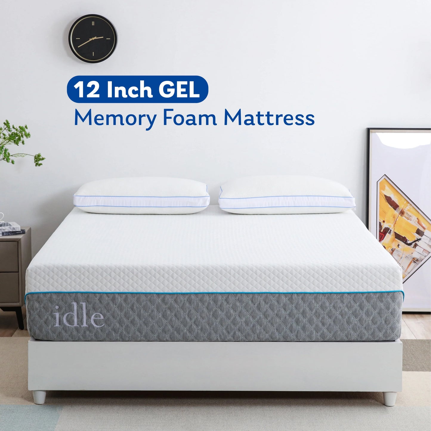 MLILY Idle 12 inch Gel Memory Foam Mattress, Twin Size Mattress in a Box, Medium