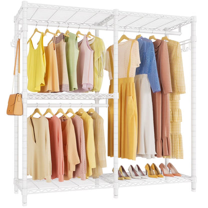 VIPEK V4 Garment Rack Bedroom Armoires Compact Freestanding Closet Storage Organizer, Portable Wardrobe Closet Heavy Duty Clothes Rack Metal Clothing Rack, Black