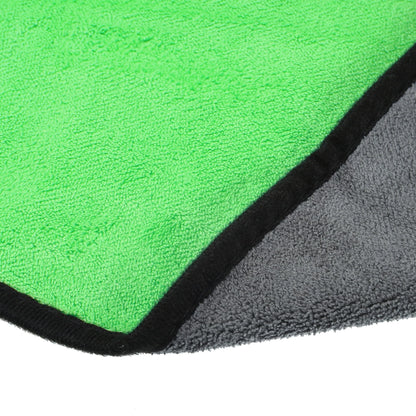 Unique Bargains Microfibre Car Drying Towel 80x60cm Extra Large Car Cleaning Green 2pcs