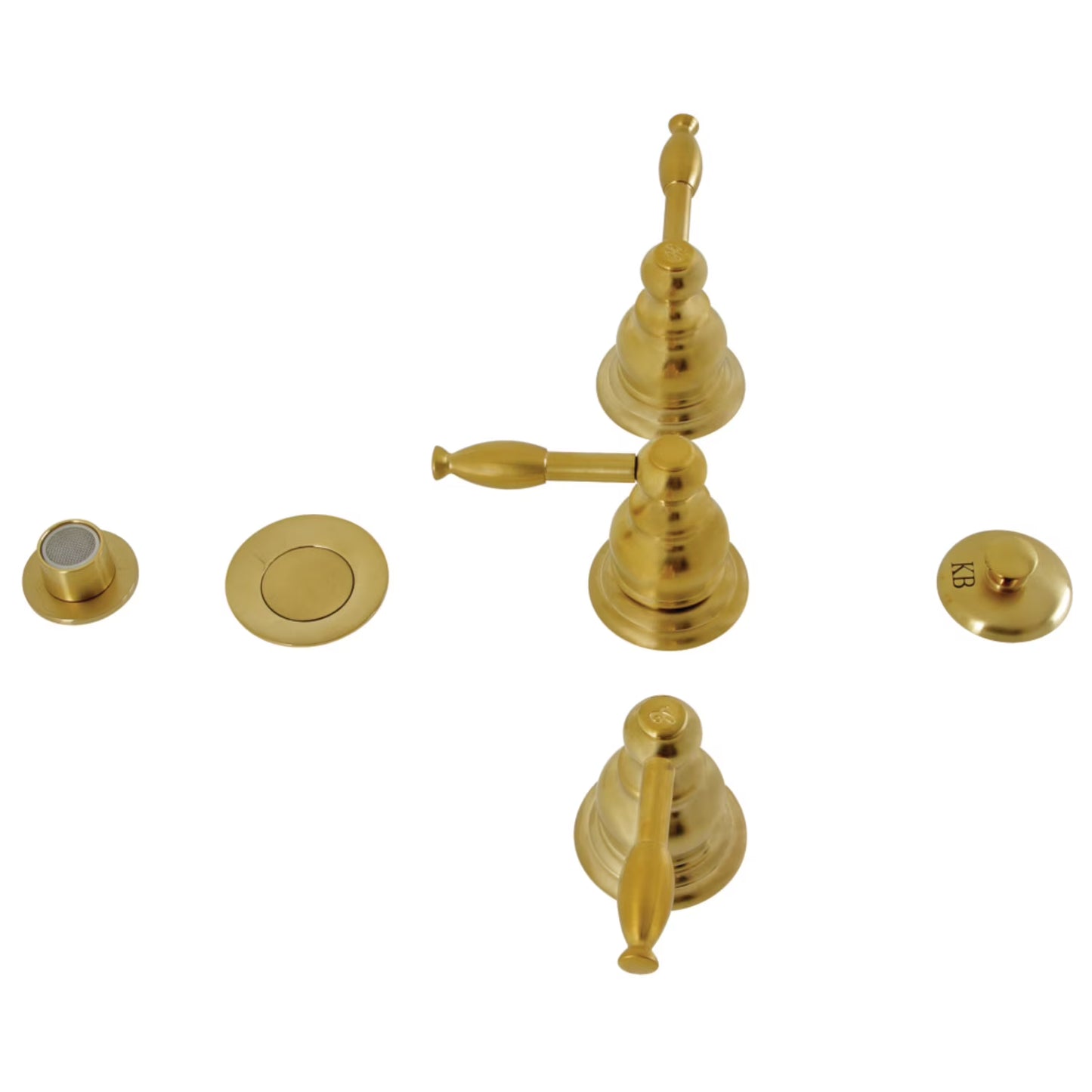 Kingston Brass KB320KL Knight Three-Handle Bidet Faucet, Matte Black