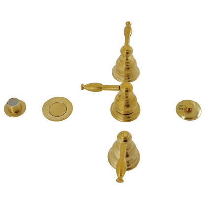 Kingston Brass KB320KL Knight Three-Handle Bidet Faucet, Matte Black