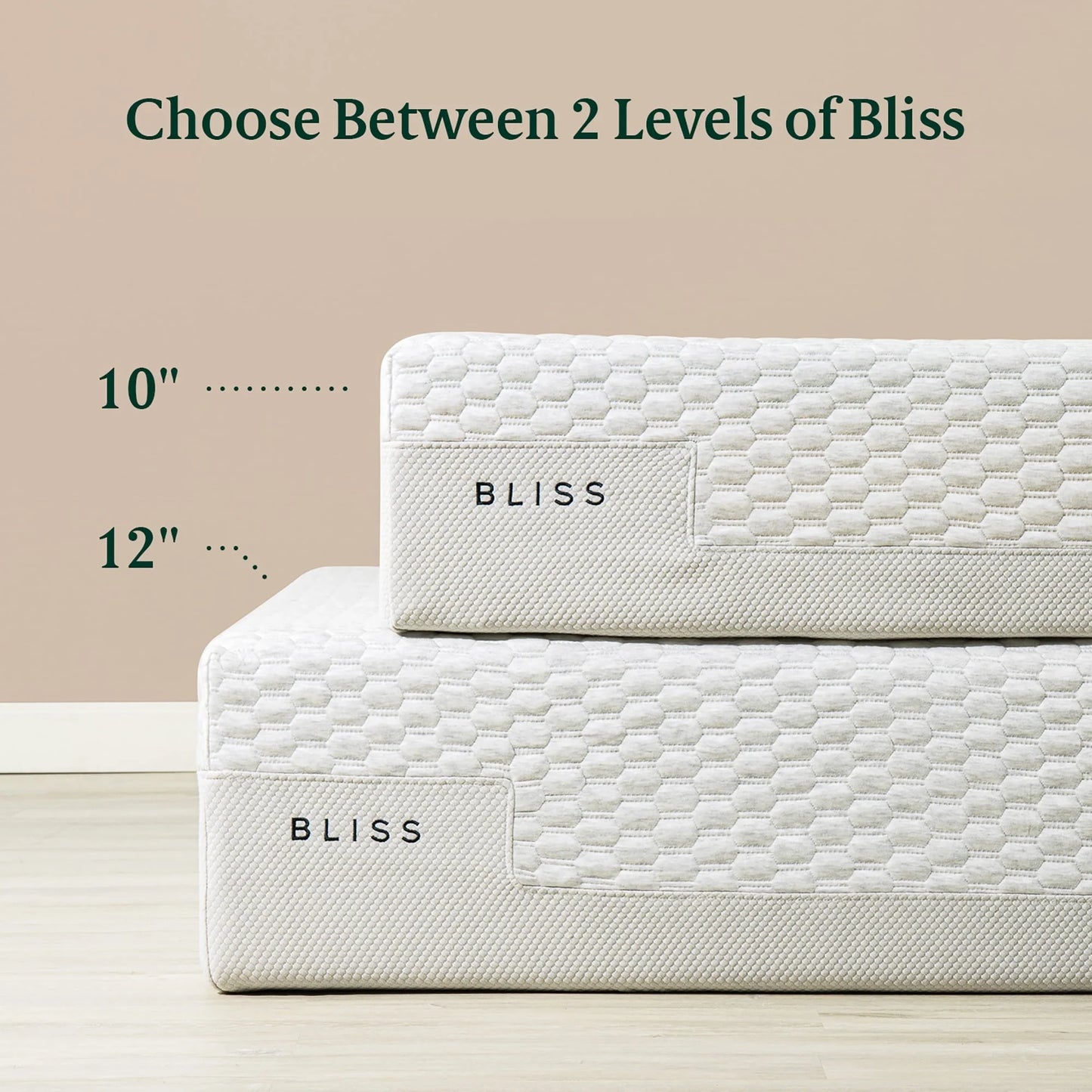 Zinus 12" Bliss Memory Foam Mattress, Made of US Foam and Global Materials, Twin