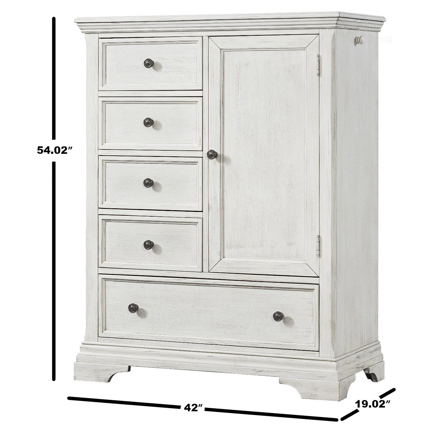 Imagio Baby Ashley 3-piece Crib Set, w/Dresser and Chifferobe, Brushed White