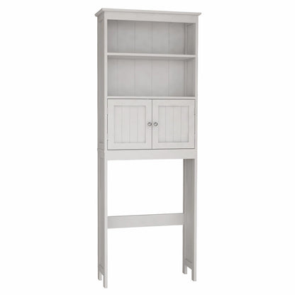 Ktaxon Over The Toilet Bathroom Storage Cabinet and Shelf with 2 Doors Bathroom Spacesaver, White