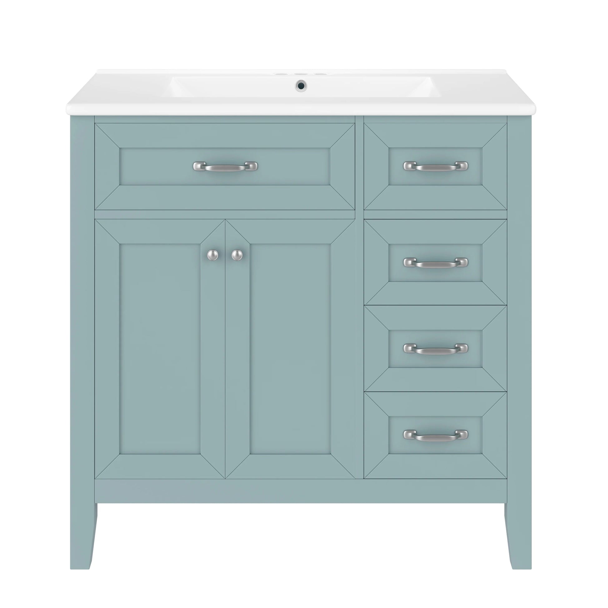 Euroco 36" Bathroom Vanity with Sink,Drawers, Solid Frame and MDF Board
