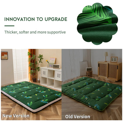 Extra Thick Futon Floor Mattress, Padded Japanese Folding Roll Up Mattress Sleeping Pad, Foldable Camping Portable Mattress Shikibuton