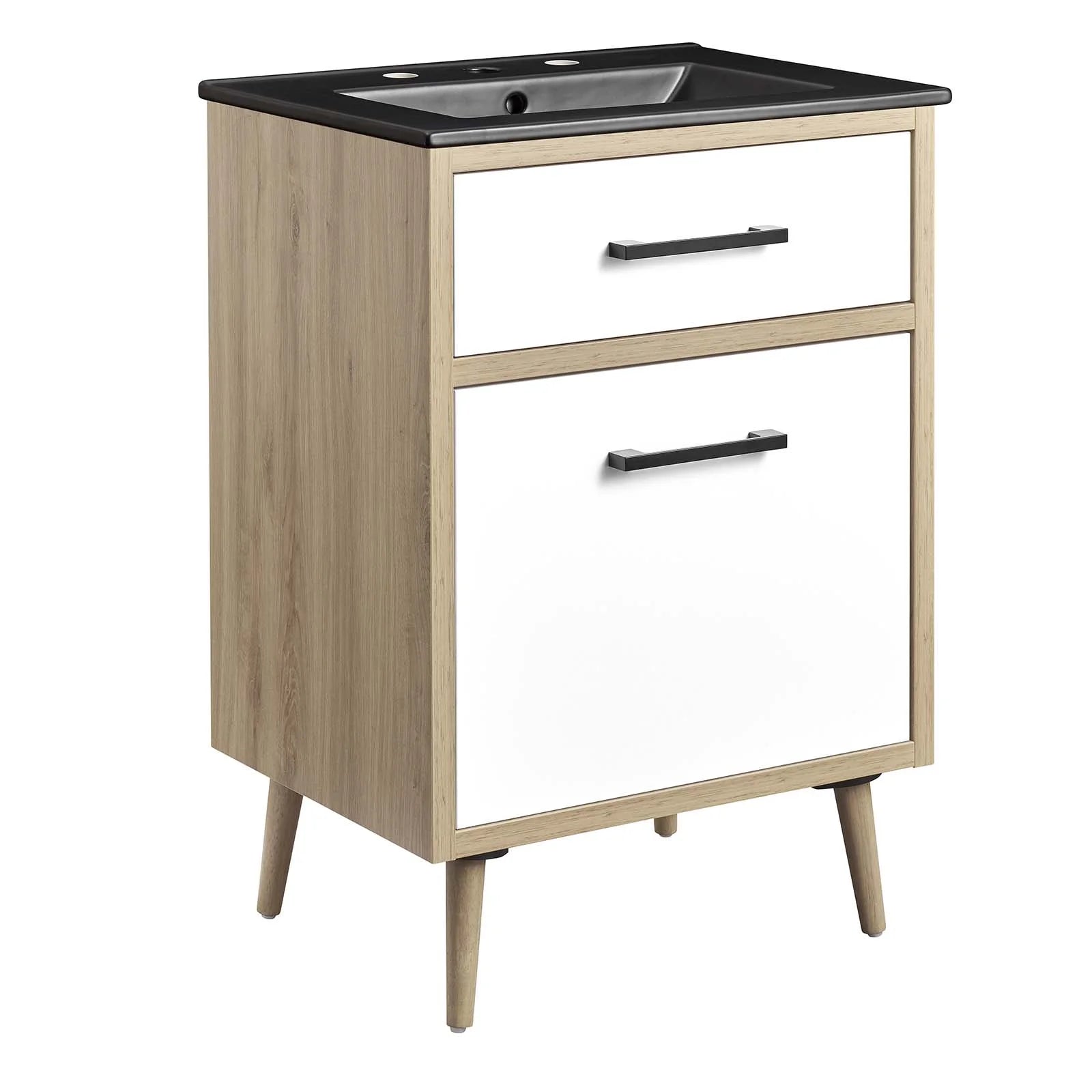 Modway Maverick 24" Bathroom Vanity in Black Oak