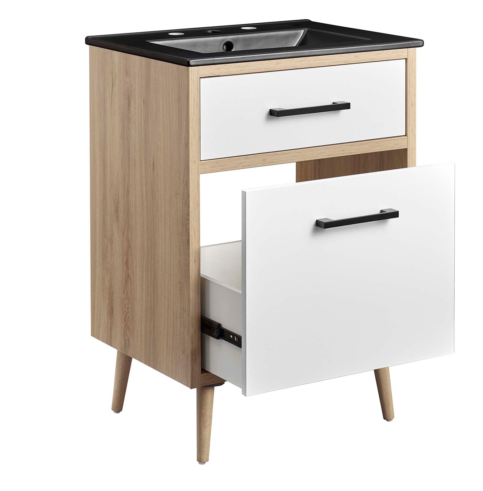 Modway Maverick 24" Bathroom Vanity in Black Oak