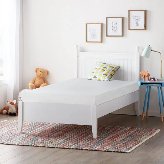 FDW Twin Mattress 6 inch Gel Memory Foam Mattress Queen Mattresses Medium Firm Mattresses,White