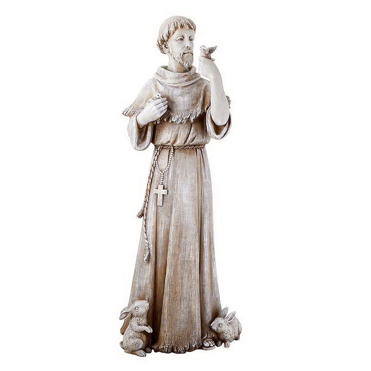 Saint Francis Bird Bath & Feeder Statue, Outdoor Dcor, 24 Inches