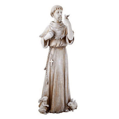 Saint Francis Bird Bath & Feeder Statue, Outdoor Dcor, 24 Inches