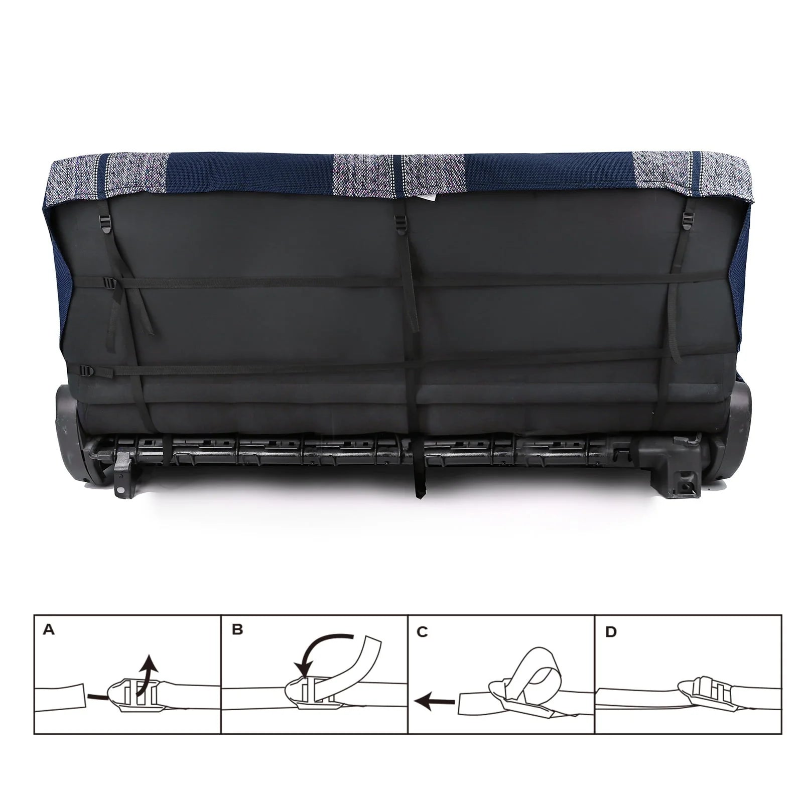 Leader Accessories Saddle Blanket Blue Full Size Pickup Trucks Bench Seat Cover Universal Work with Bench Seats,Blue