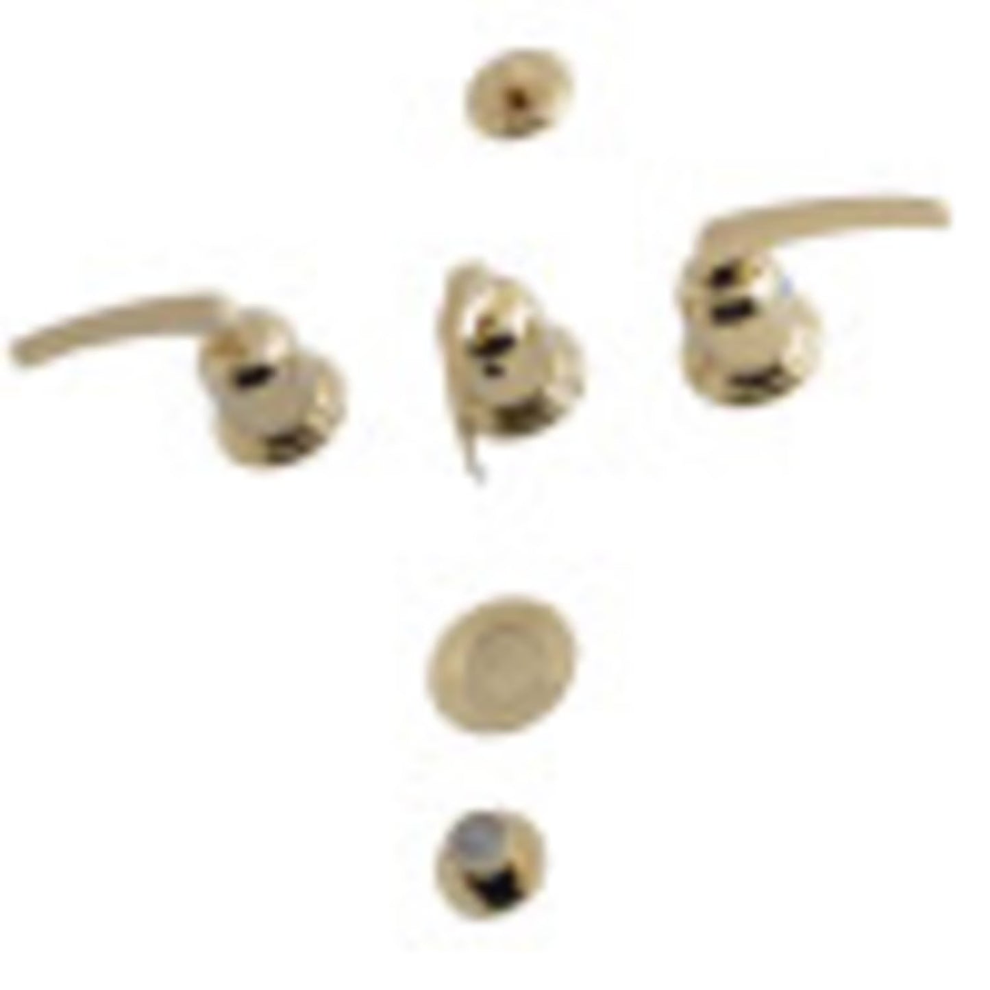 Kingston Brass KB6327EFL Centurion Three-Handle Bidet Faucet with Brass Pop-Up, Brushed Brass