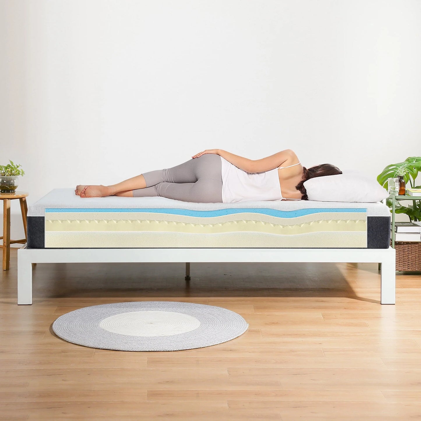 GrandRest 10'' Adult DreamGel Gel Memory Foam Mattress, King, Dark Grey