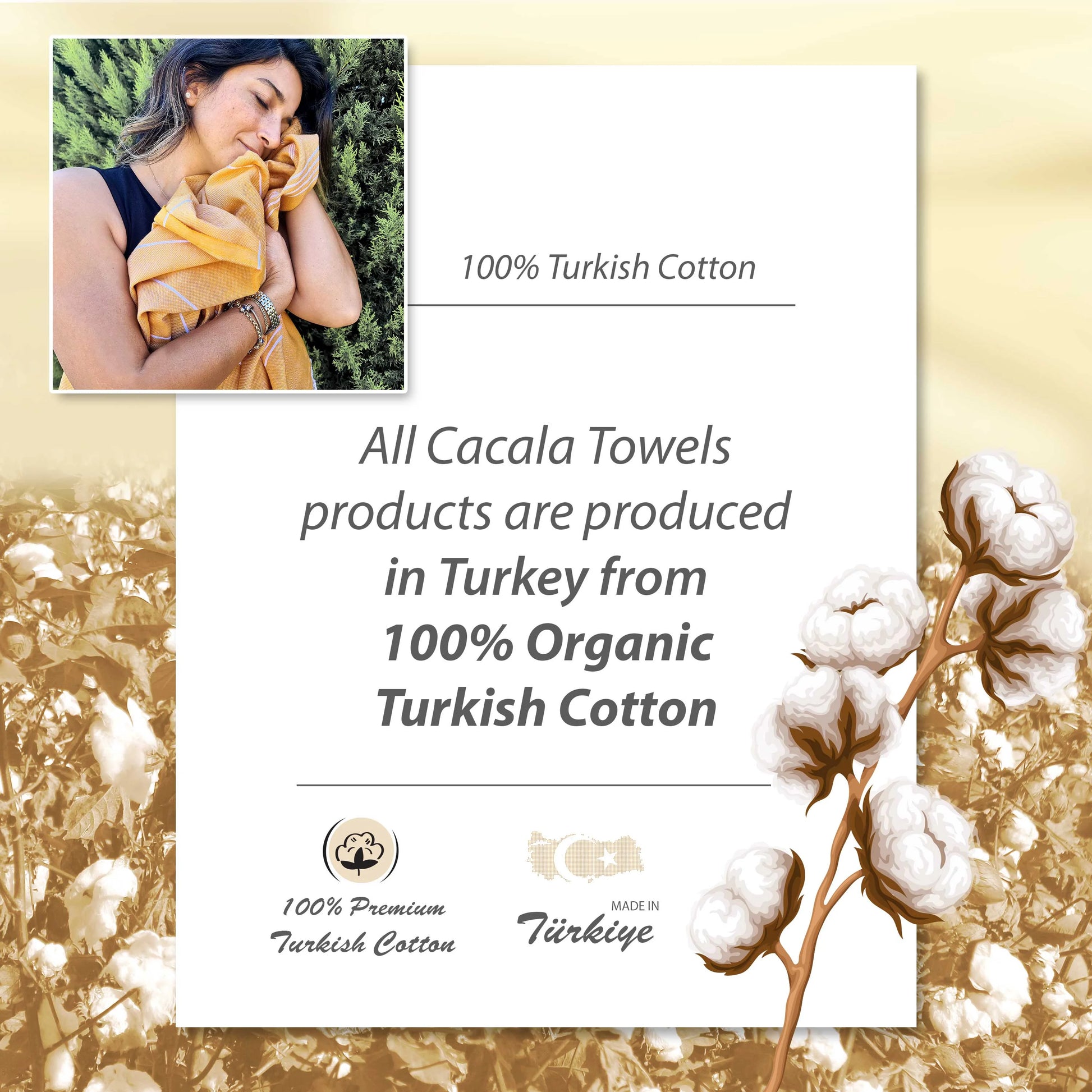Cacala Turkish Beach Towel 100% Cotton, Set of 4, Sand-Free and Quick-Drying Perfect as an Extra Large Travel Towel, Beach Accessory, or Gift for Beach Lovers, 39° x 70°