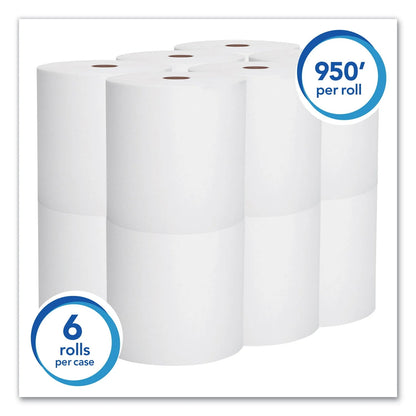 Scott Essential High Capacity Hard Roll Towels for Business, 1.75" Core, 8 x 950 ft, White,6 Rolls/CT -KCC02000
