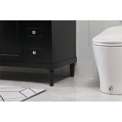 48 inch single bathroom vanity in black