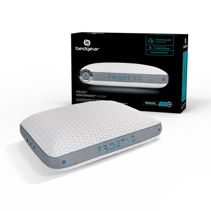 Bedgear Frost Performance Pillow - Size 3.0 - Cooling Bed Pillow for Hot Sleepers - Medium Firmness Pillow for All Sleep Positions, Hypoallergenic, Washable & Removable Cover