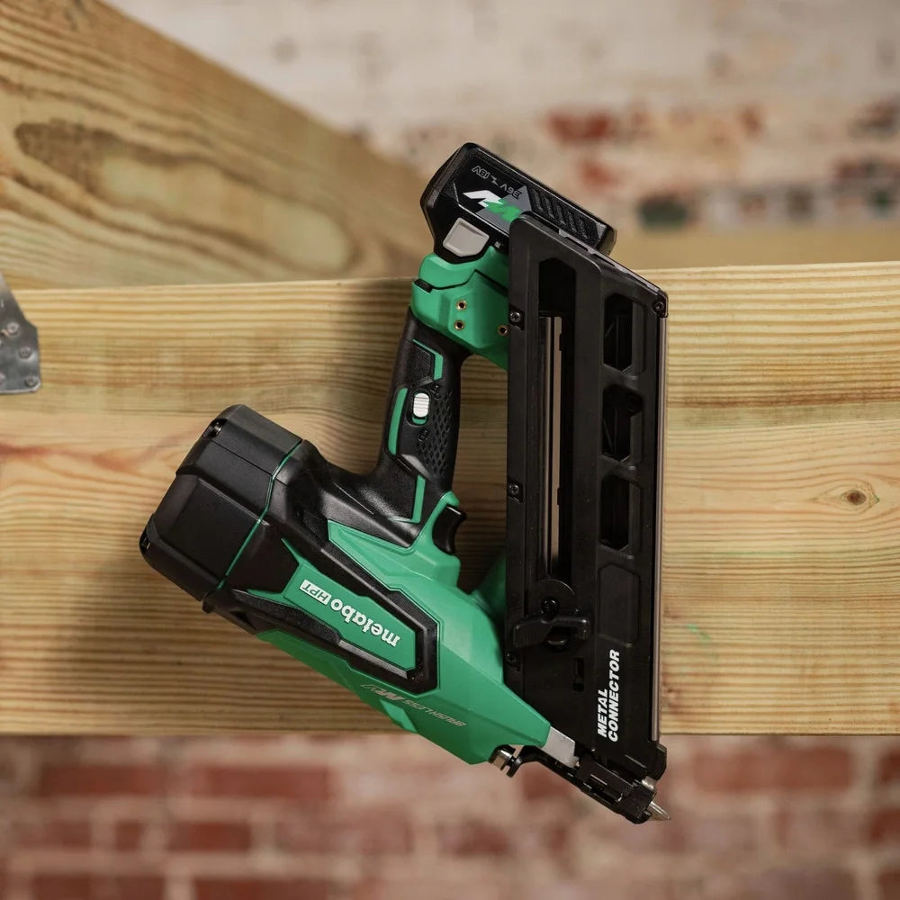Metabo HPT 36V MultiVolt Cordless Metal Connector Nailer Kit | Accepts 1-1/2-Inch and 2-1/2-Inch Nails | Strap-Tite Probe Tip | NR3665DA