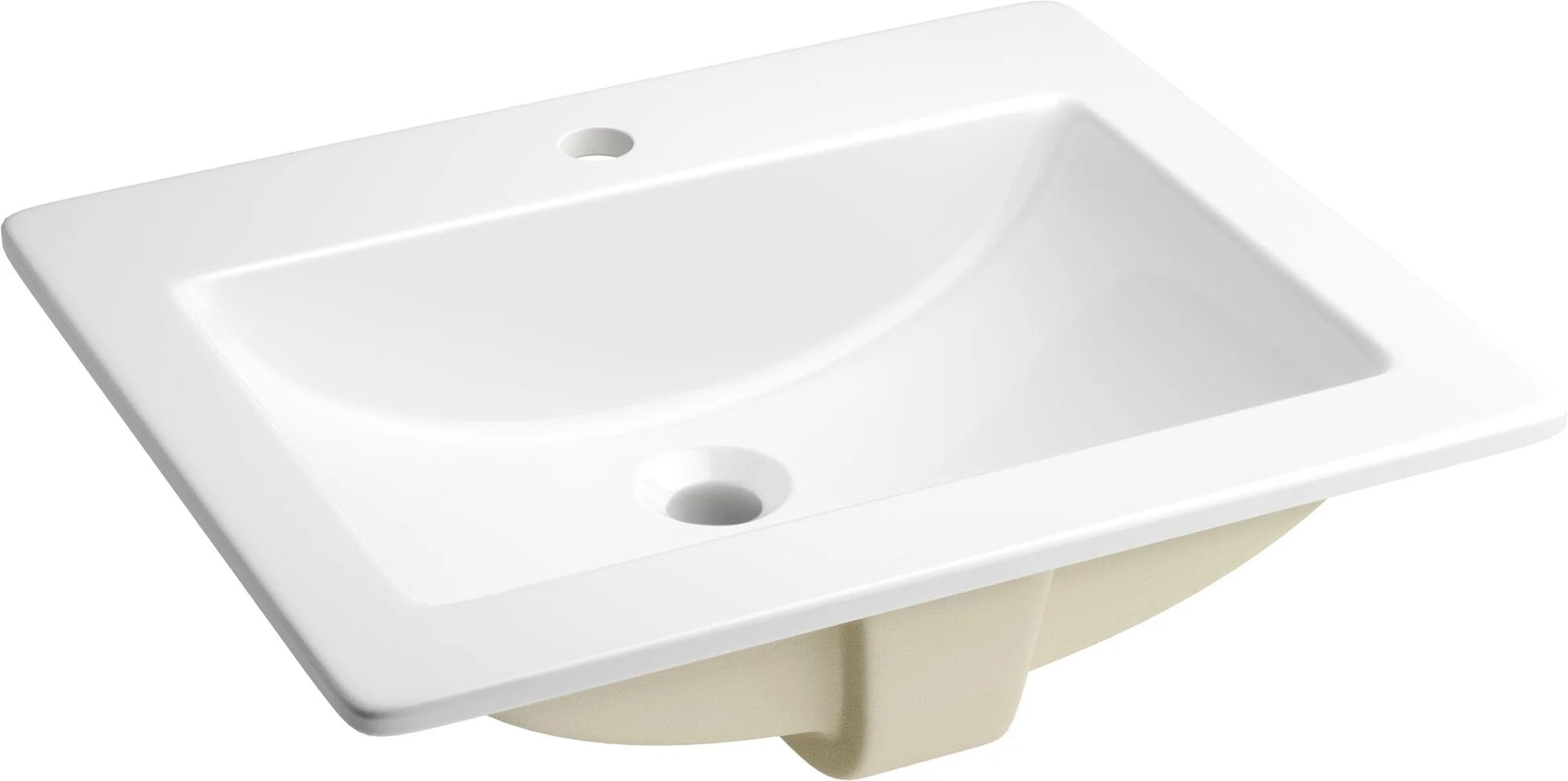 Proflo Pf21181 Hoffman 21-1/4" Rectangular Vitreous China Drop In Bathroom Sink - White
