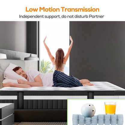 King Mattress, Famistar 13 Inch Memory Foam Mattress King Size, Innerspring Hybrid King Bed Mattress in a Box Medium Firm with Motion Isolation & Strong Support & Pressure Relief, CertiPUR-US