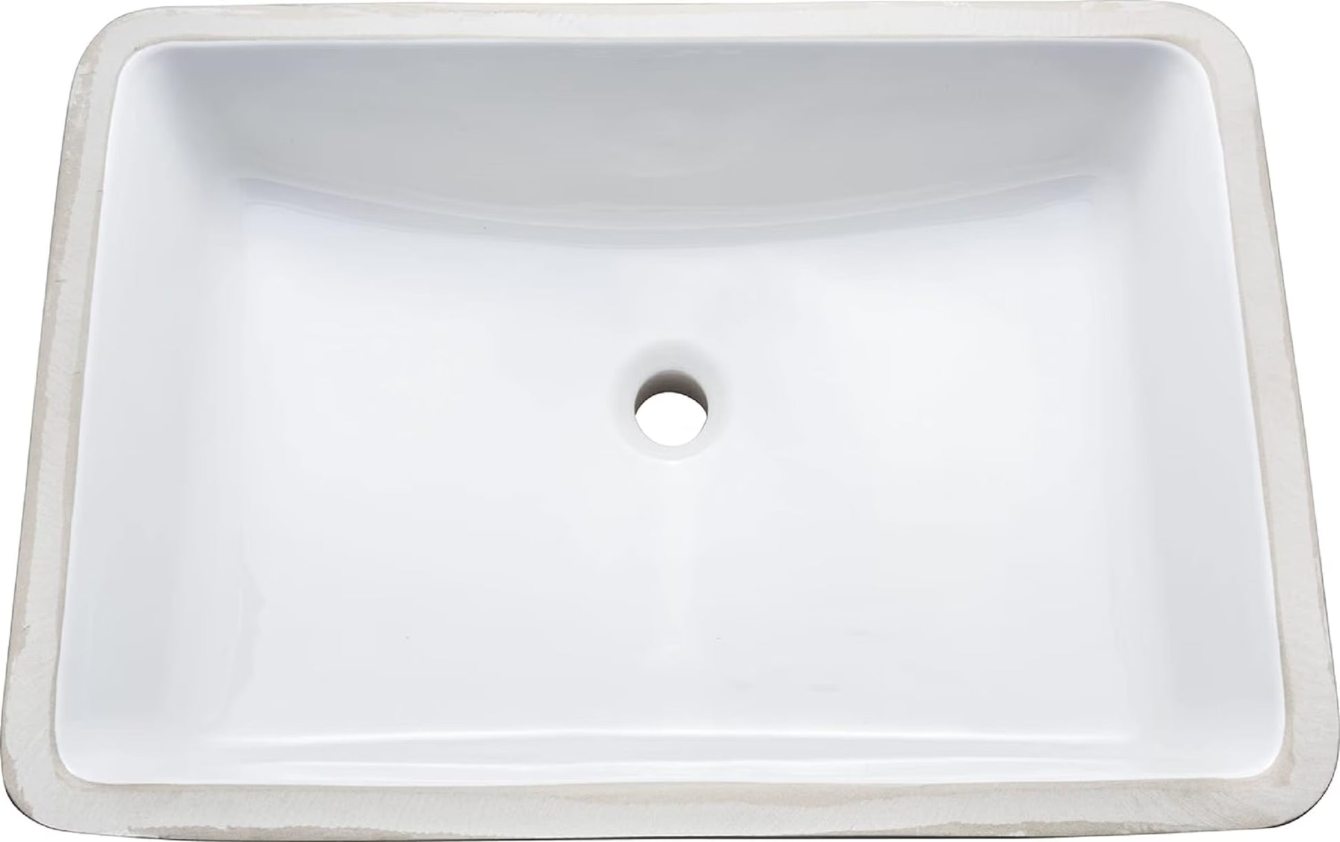 ProFlo PF2114UA Rectangular Vitreous China Undermount Bathroom Sink with Overflow