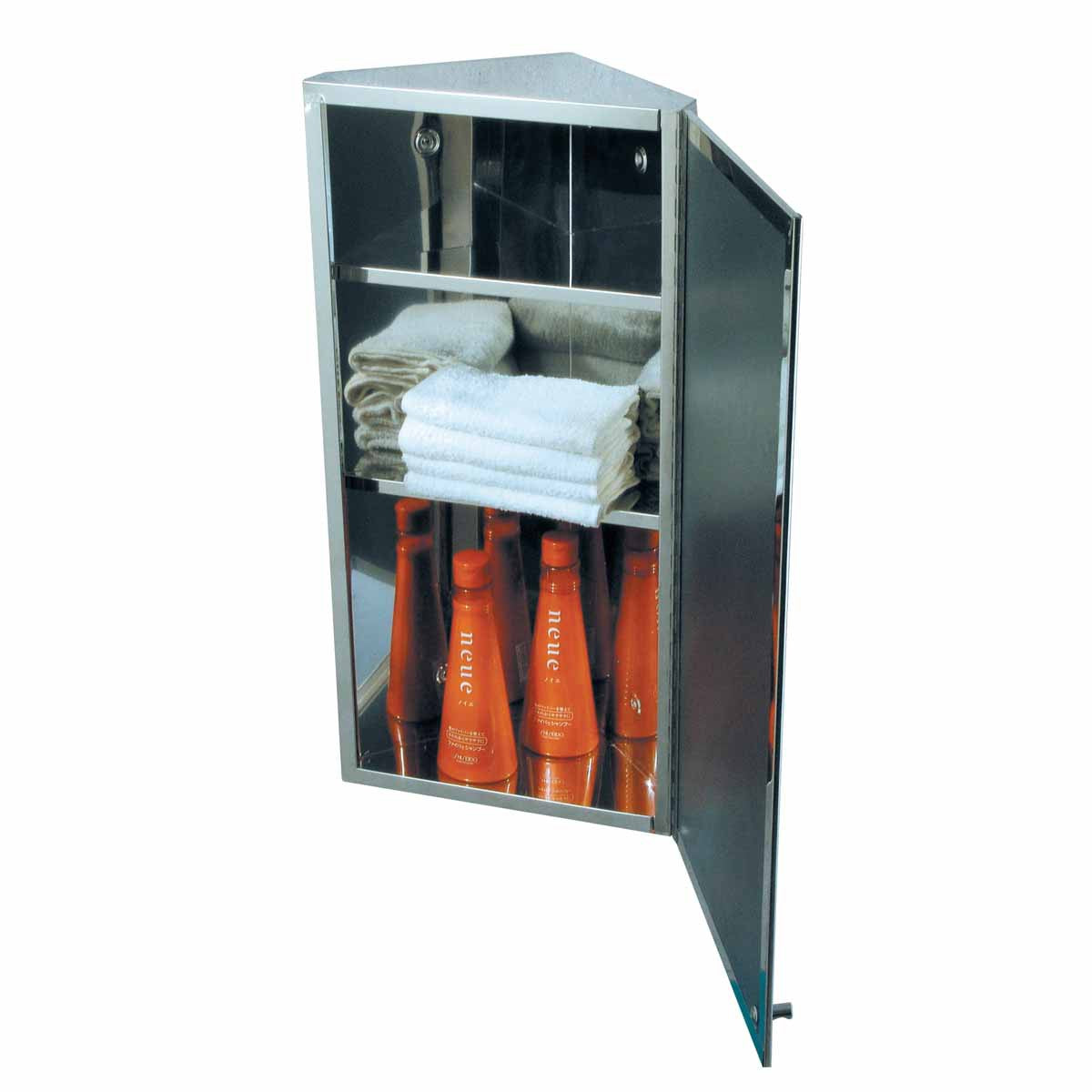 Corner Wall Mount Medicine Cabinet with Stainless Steel Bathroom Storage 23.6" Renovator's Supply