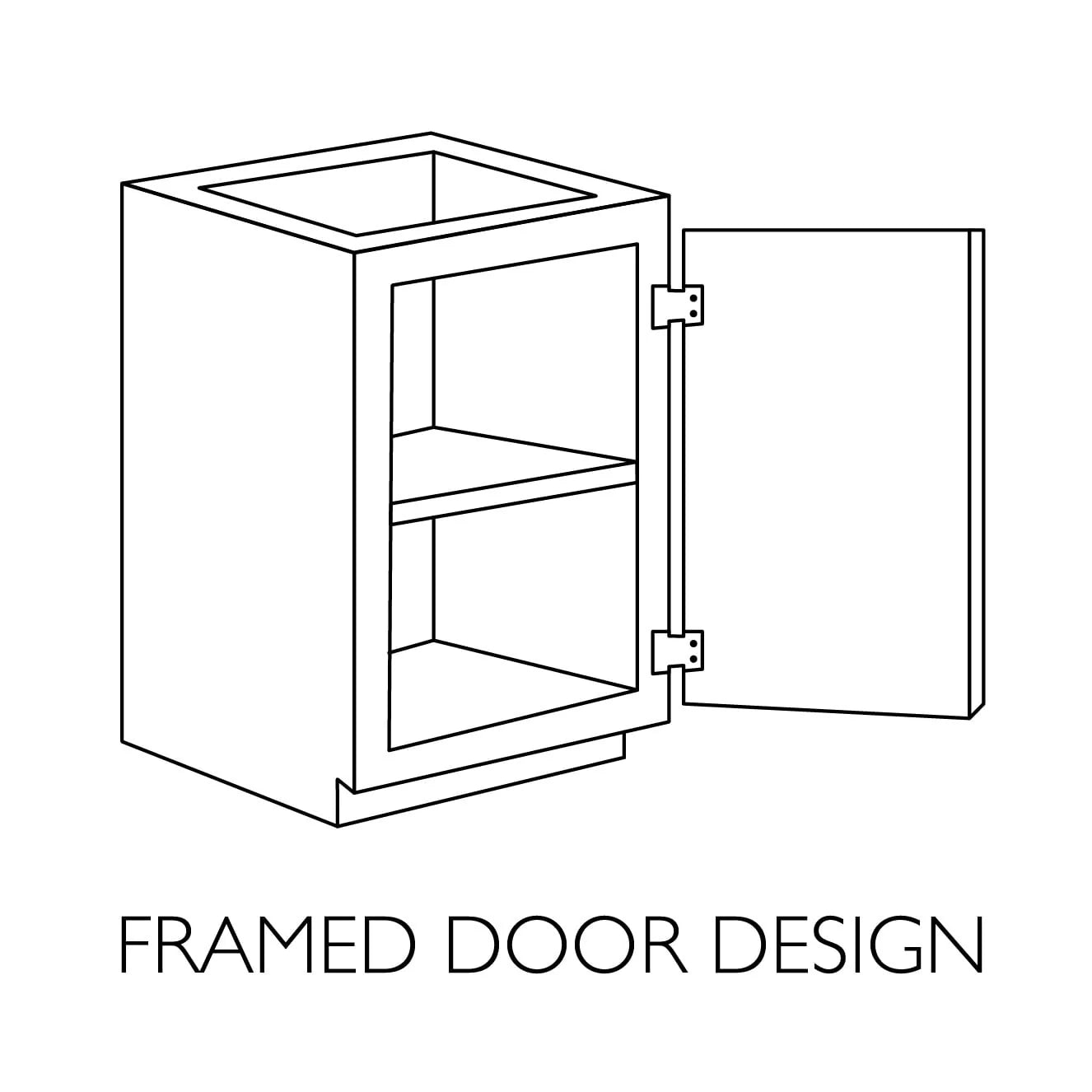 Design House 586925 Brookings 24x18 Unassembled Modern 2-Door Shaker Bathroom Vanity Cabinet Only, White