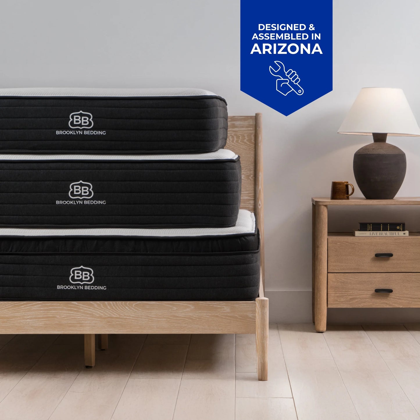 Brooklyn Bedding 10" Harper Hybrid Gel Memory Foam Mattress in a Box, Queen