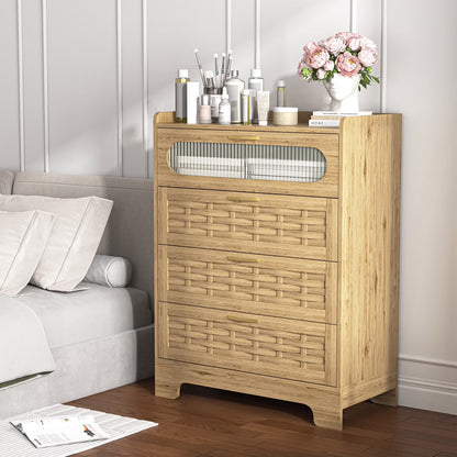 Spaco Coffee Bar Cabinet, Modern Farmhouse Buffet Sideboard with Drawer and Adjustable Shelf, Barn Door Storage Cabinet for Kitchen, Dining Room, Bathroom, Entryway