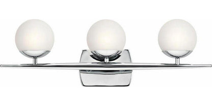 3 Light Bath Vanity In Mid-Century Modern Style-7.75 Inches Tall And 24.5 Inches Wide Kichler Lighting 45582Ch