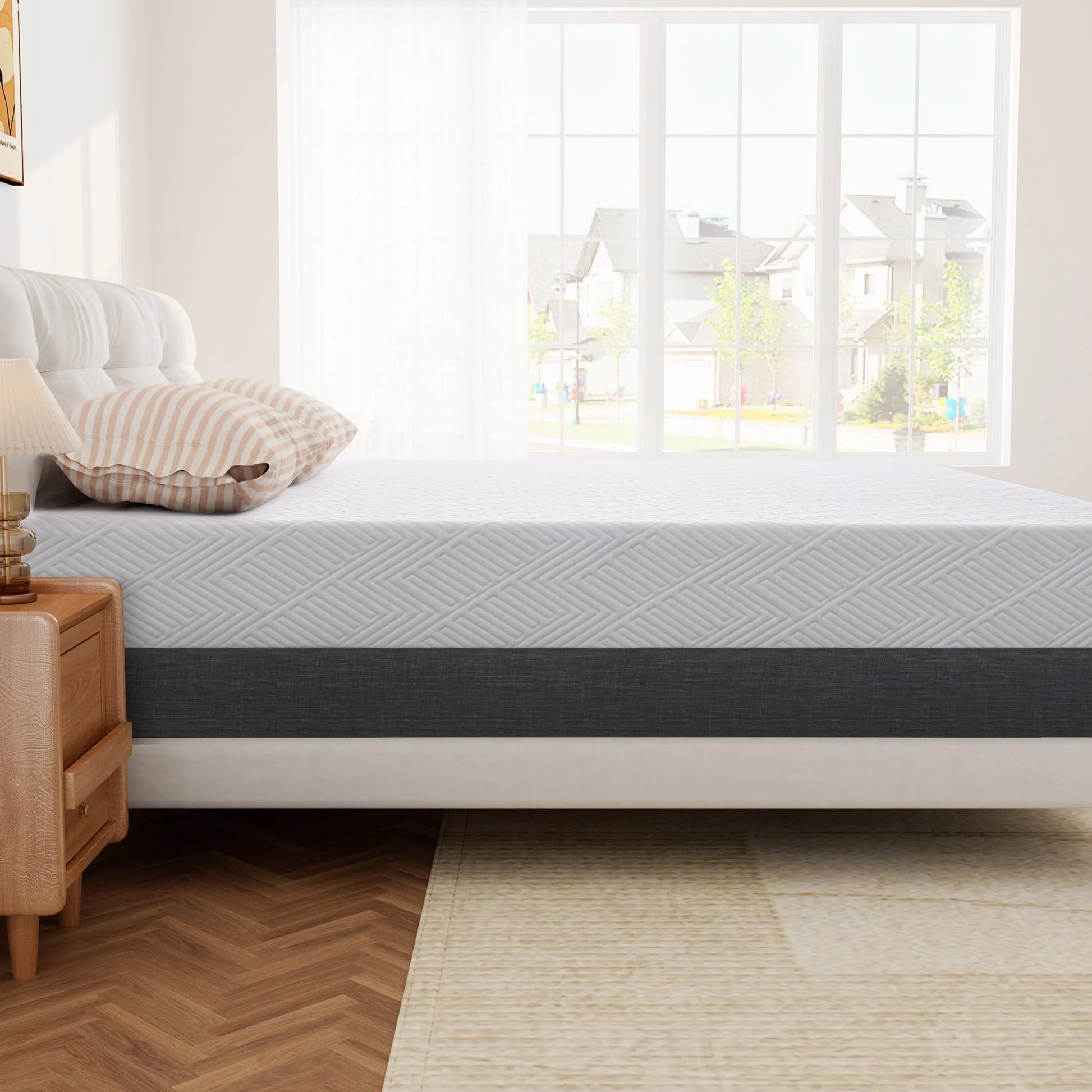 Queen Mattress, Madinog 10" Medium Memory Foam Mattress, Mattress in a box