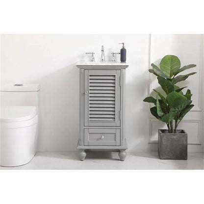 19 inch single bathroom vanity in grey