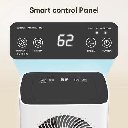 Airfire 8 Pint Dehumidifiers, 1500 Sq.Ft Dehumidifier with Drain Hose, 0.59 Gal Water Tank, Overflow Protection, Dehumidifiers for Home Basement Bedroom Bathroom Laundry Room