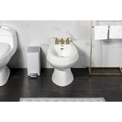 Kingston Brass KB6327SVL Serena Three-Handle Bidet Faucet with Brass Pop-Up, Brushed Brass