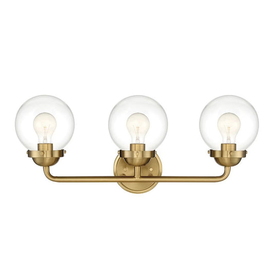95903-BG-Designers Fountain-Knoll - Three Light Bath Bar-Brushed Gold Finish