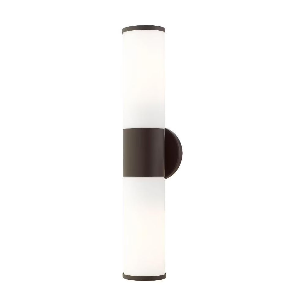 2 Light Ada Bathroom Light in Nautical Style-18.5 inches Tall and 4.25 inches Wide-Bronze Finish Bailey Street Home 218-Bel-4363094