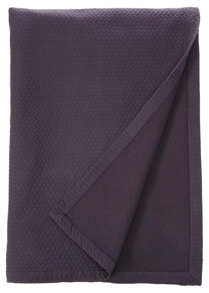 Matelasse Blanket Coverlet, Foliage Pattern, King, Light Grey