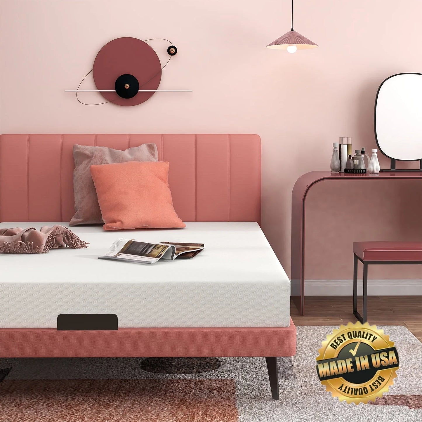 Twin Mattress,Smiaoer 8" Cool Gel Memory Foam Mattress with Removable Cover Mattress in a Box Medium Firm Mattress