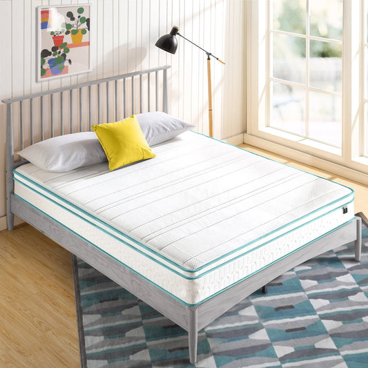 Zinus Green Tea Infused Euro Top 8" Innerspring Mattress, Queen