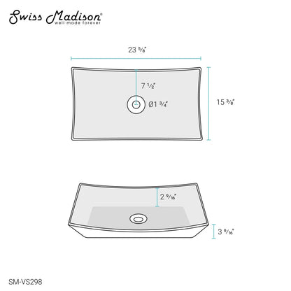 Annecy 23.5°?Rectangle Vessel Bathroom Sink
