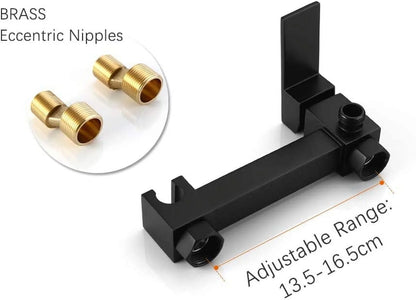 Hand Held Bidet Sprayer, Black Douche Kit Toilet Shattaf, Hot and Cold Brass Copper Mixer Valve Set Shower Head Faucet,A Set
