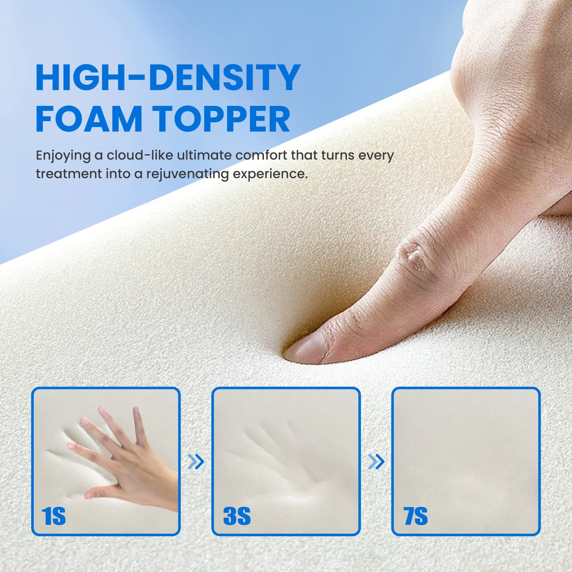 Lash Bed Foam Topper, Massage Table Memory Foam Topper, Ergonomic Curved Mattress Topper Lash Bed Cushion for Beauty Salon (71 Inches X 23.6 Inches(180cm X 60cm))