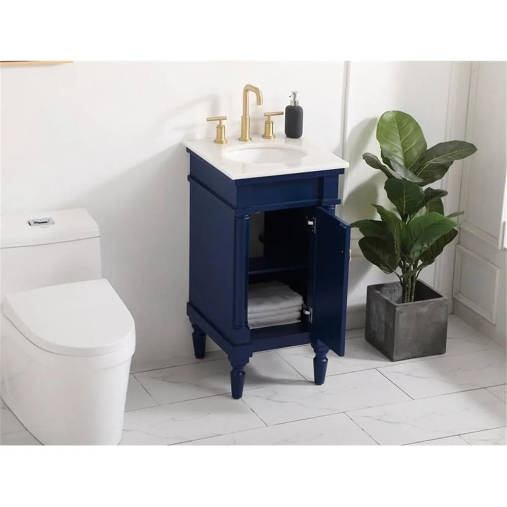 18.5 inch single bathroom vanity in blue