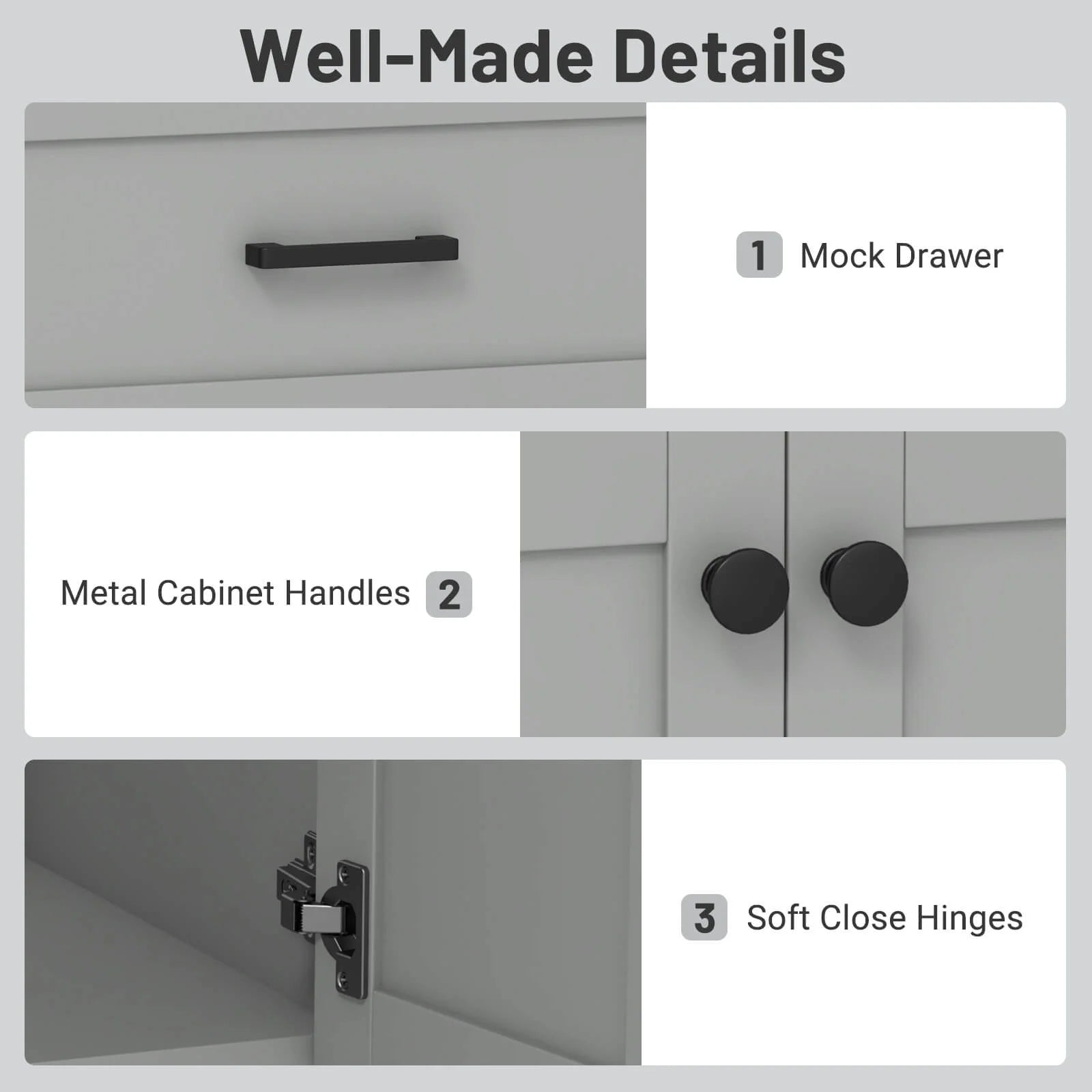 Costway Bathroom Vanity Unit with Basin Under Sink Bathroom Storage Cabinet Freestanding