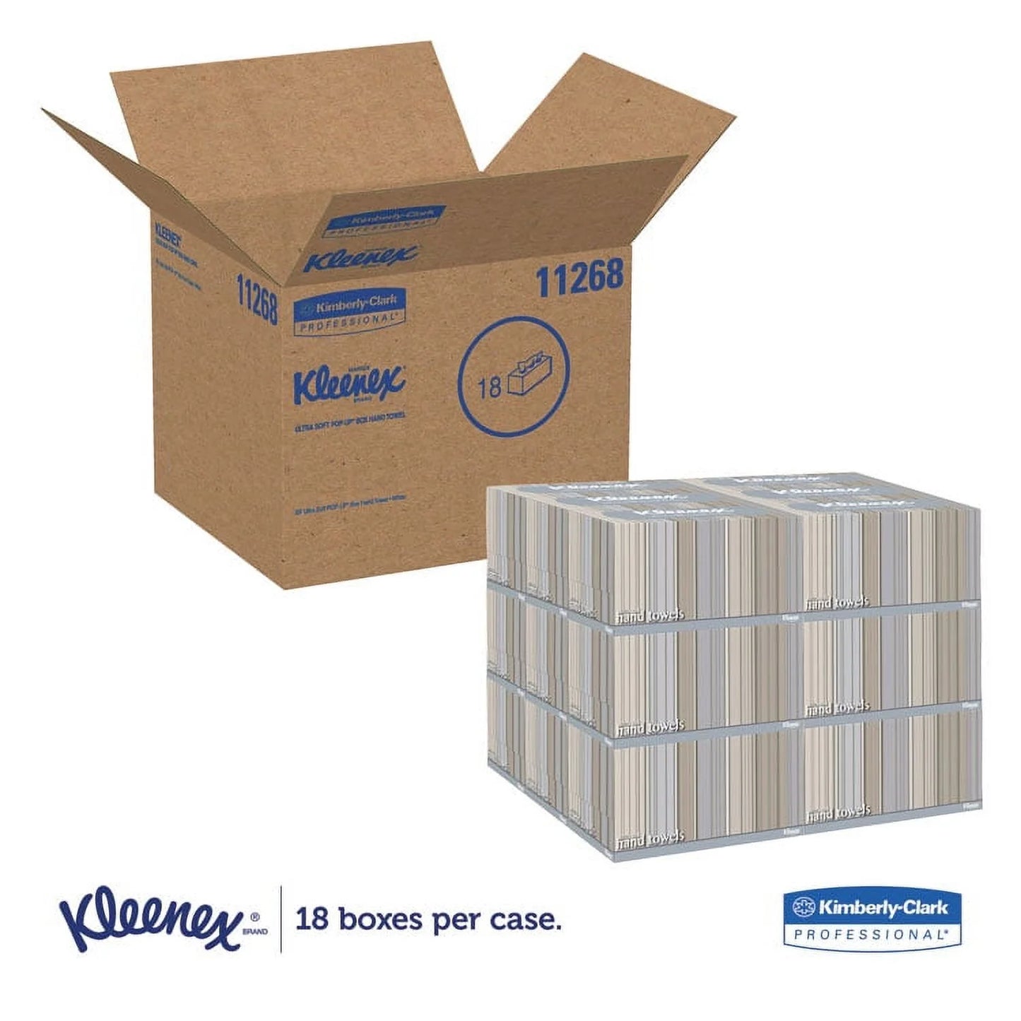 Ultra Soft Hand Towels, Pop-up Box, White, 70/box, 18 Boxes/carton